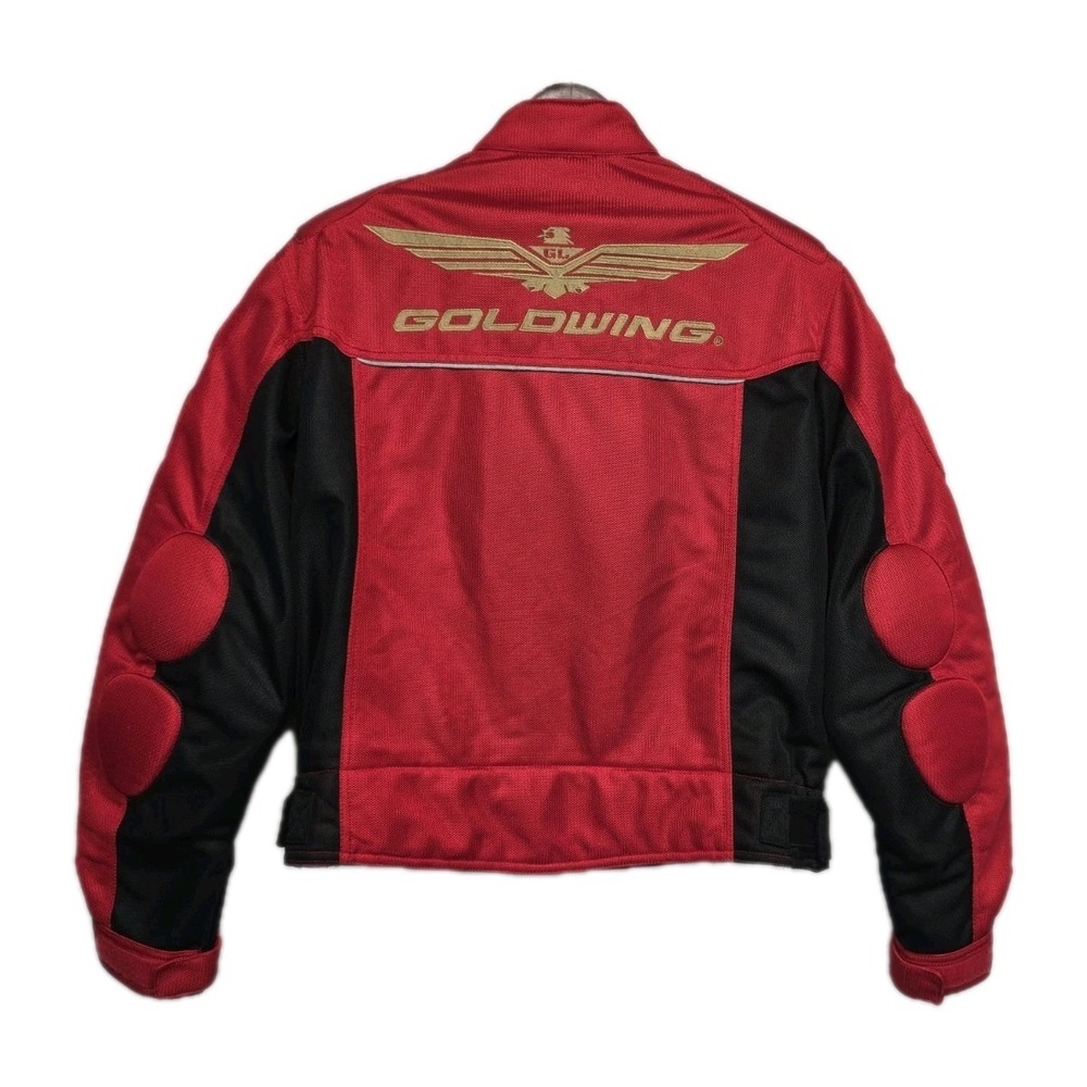 Vtg Honda Goldwing Motorcycle Jacket Sz Large Rider Collection Padded Mesh 3175